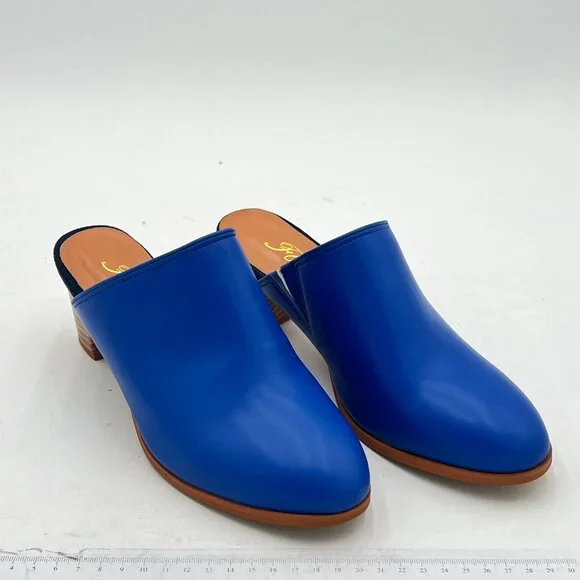 FOWT High Chunky Stacked Heels Mules for Women Closed Pointed Toe Slingback Pump - Picture 4 of 8